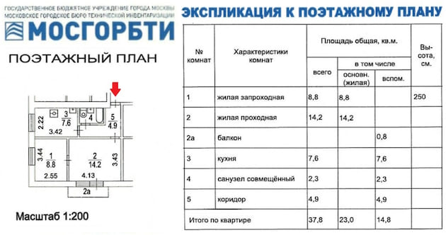 П-18 план БТИ