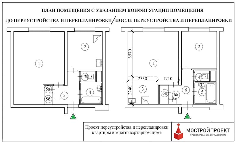 План до и после ремонта